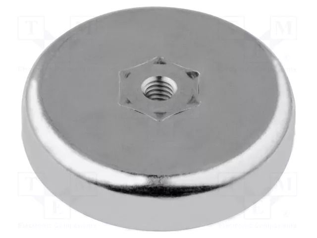 Magnet: permanent; hard ferrite; 72N; Ø: 32mm; H: 7mm; steel ELESA+GANTER GN50.4-HF-32-M4