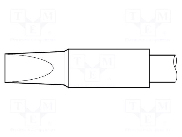 Tip; chisel; 6x1.7mm; longlife JBC TOOLS JBC-C470015