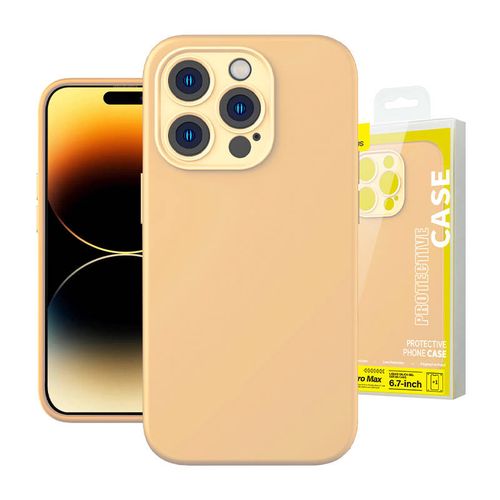 Baseus Liquid Silica Gel Case for iPhone 14 Pro Max (Sunglow)+ tempered glass + cleaning kit, Baseus ARYT020810