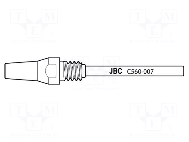 Tip: for desoldering irons; 4.8x2.4mm; Features: longlife JBC TOOLS JBC-C560007