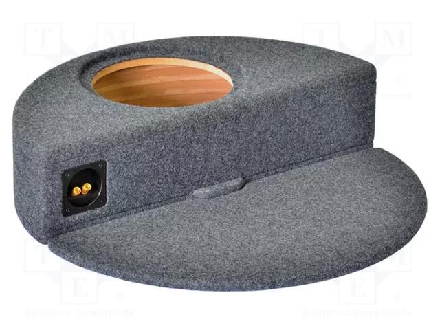 Car loudspeaker enclosure; MDF; grey melange; 250mm; 15l BASSER OBGL.KOLO.01
