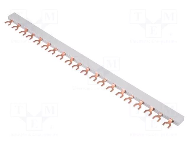 Busbar; 10mm2; Poles: 3; Urated: 240V,415V; Usurge rated: 4kV; fork EATON ELECTRIC EVG-3PHAS/20M