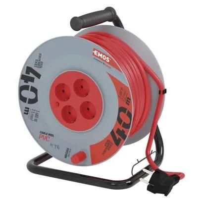 PVC Extension Cord Reel– 4 sockets, 40m, 2,5mm2 SCHUKO, EMOS P09240M 8595025350442