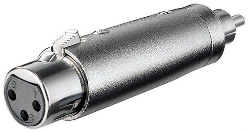 XLR Adapter, RCA Male to XLR Female - XLR female (3-pin) > RCA male 27455