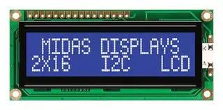 DISPLAY, ALPHANUMERIC, 16X2, WHITE MC21605C6W-BNMLWI-V2