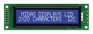 DISPLAY, ALPHANUMERIC, 20X2, WHITE MC22005A6W-BNMLWI-V2