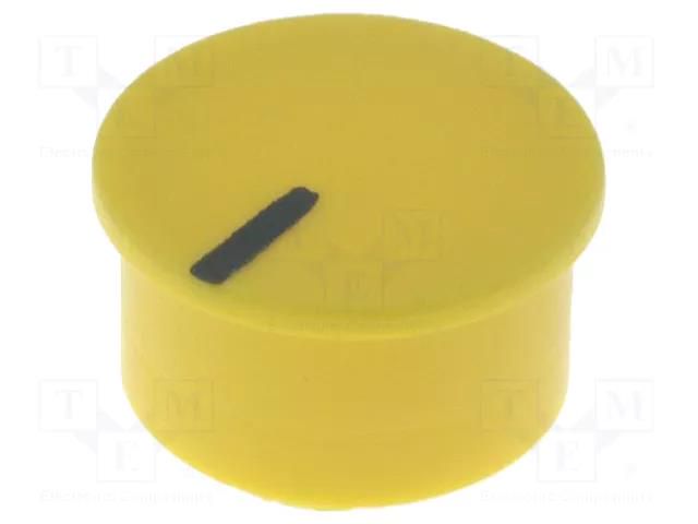 Cap; thermoplastic; push-in; Pointer: black; yellow CLIFF K85-YEL-L