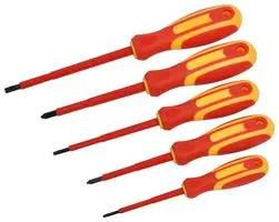 SCREWDRIVER SET, SLOTTED/POZIDRIVE, 5PC AV05050