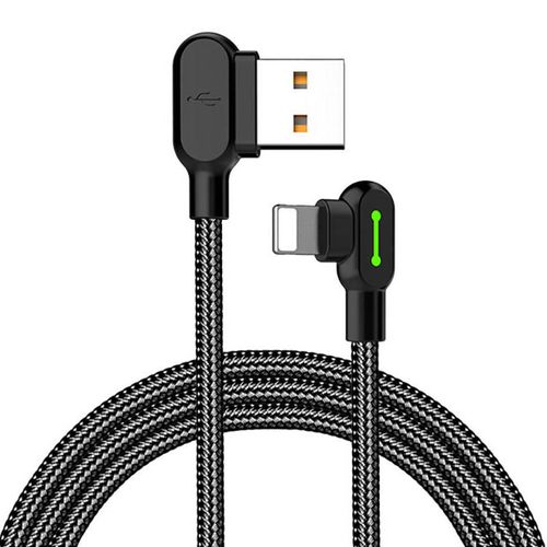 USB to Lightning cable, Mcdodo CA-4673, angled, 1.8m (black), Mcdodo CA-4673