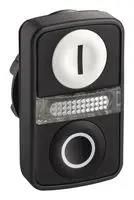 SWITCH HEAD, WHITE-I/BLACK-O, PB SWITCH ZB5AW7A1721