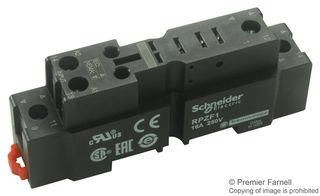 RELAY SOCKET, 16A, 250VAC, DIN RAIL RPZF1