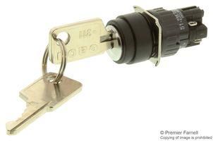 SWITCH, KEY LOCK, 1NO/1NC, 5A, 250V 51-235.025D2