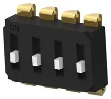 DIP SWITCH, 4POS, SPST, SLIDE, SMD EDS04SNNNTU04Q