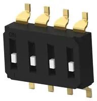 DIP SWITCH, 4POS, SPST, SLIDE, SMD EDS04SGRNTR04Q