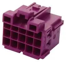 RCPT HOUSING, 15POS, PBT GF, PURPLE 1-967623-1