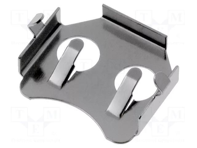 Clip; BR1220,BR1225,CL1220,CR1216,CR1220; PCB; H: 3mm; Ø: 12mm KEYSTONE KEYS3001