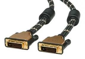 MONITOR CABLE, DVI-D PLUG, 1M, BLK/GOLD 11.04.5511