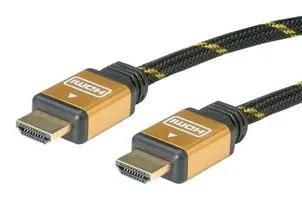 AUDIO CABLE, HDMI PLUG, 10M, BLK/GLD 11.04.5566