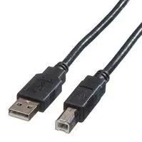 USB CABLE, 2.0 A-B PLUG, 3M, BLK 11.02.8830
