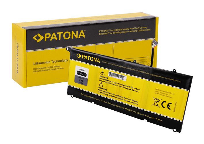 PATONA Battery f. Dell JD25G 90V7W RWT1R 0N7T6 5K9CP XPS13 9343 9350, PATONA 2812 4055655202725