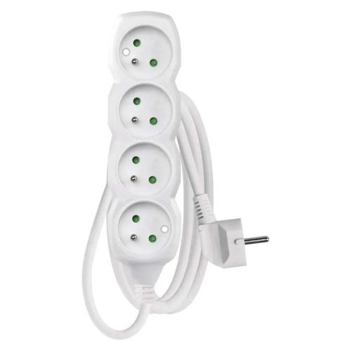Extension Cord 1.5 m / 4 sockets / white / PVC / 1 mm2, EMOS P0411 8595025309389