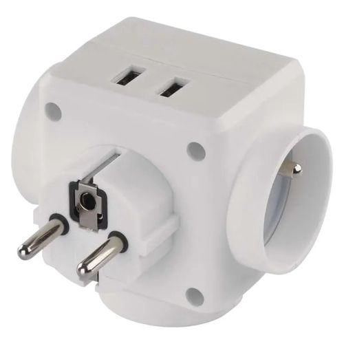 Multiple Socket 3× round, 2× USB, EMOS P0024U 8592920117422