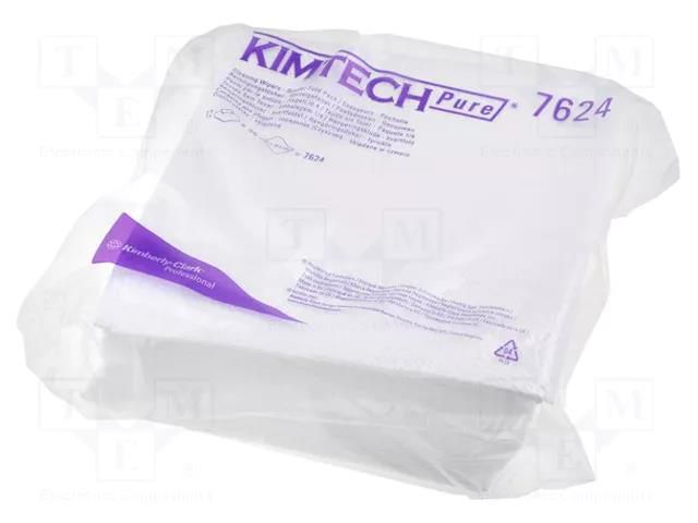 Cleaning cloth: cloth; dry; 381x351mm; ISO 4; white; KIMTECH Pure KIMBERLY CLARK KIM-7624/35