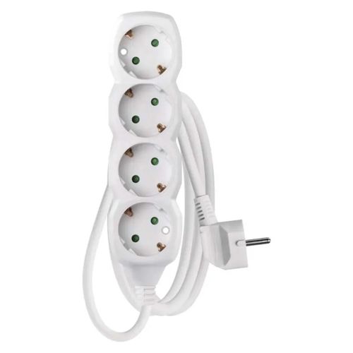 Extension Cord 1.5 m / 3 sockets / white / PVC / 1.5 mm2, EMOS P0421R 8592920052679
