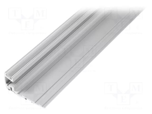 Profiles for LED modules; transparent; L: 2m; STEP; aluminium OPTOFLASH OF-PROFSTEP-2