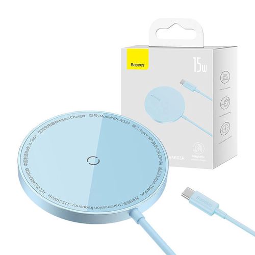 Magnetic Wireless Charger Baseus Simple Mini 3 15W (Blue), Baseus CCJJ040303