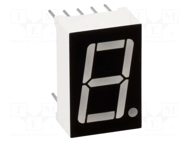 Display: LED; 7-segment; 14.2mm; 0.56"; No.char: 1; green; 5.5mcd WENRUN LSD056AAG-101