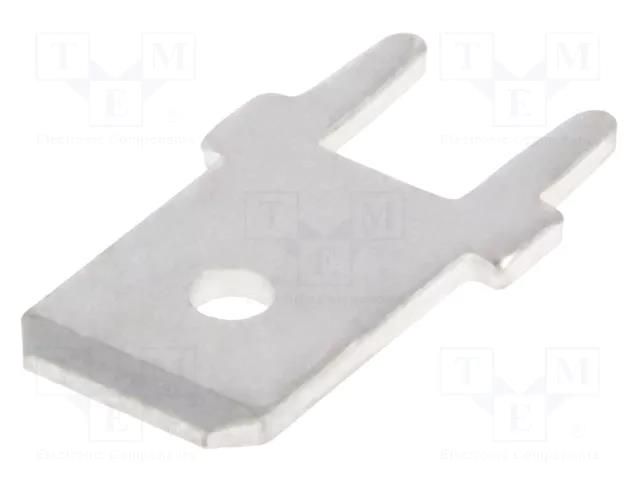 Terminal: flat; 6.3mm; 0.8mm; male; THT; tinned; brass VOGT 3866A.28