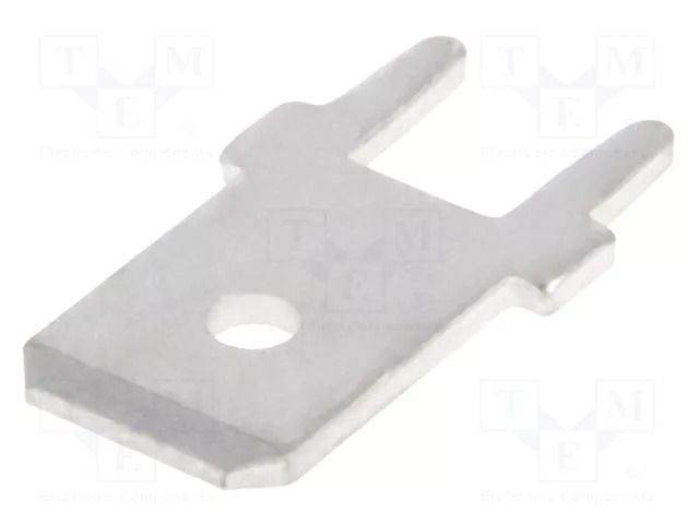 Terminal: flat; 6.3mm; 0.8mm; male; THT; tinned; brass; straight VOGT 3866A.28