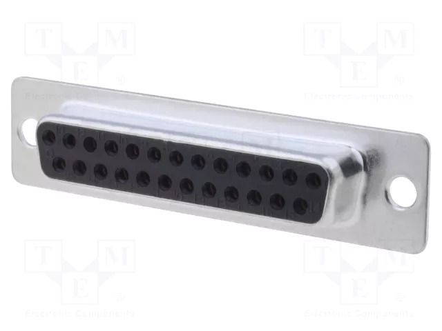 Connector: D-Sub; PIN: 25; socket; female; straight; THT; 5A; 20mΩ ADAM TECH DB25-ST-1