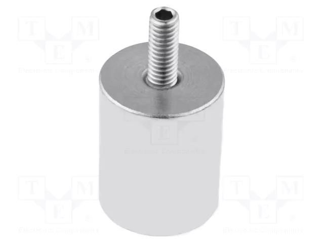 Magnet: permanent; neodymium; 340N; Ø: 32mm; H: 40mm; steel ELESA+GANTER GN52.4-ND-32-M8-E