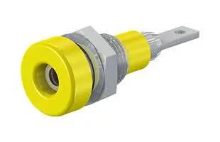 BANANA JACK, 2MM, 10A, QC, YELLOW 23.0060-24