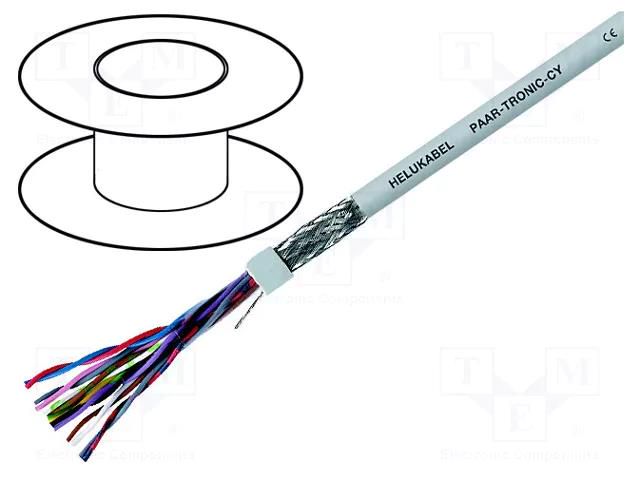 Wire; LiYCY-P; 2x2x0.25mm2; shielded,tinned copper braid; PVC HELUKABEL LIYCYP2X2X0.25