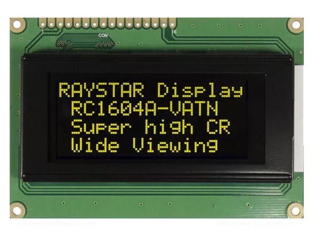 Display: LCD; alphanumeric; VA Negative; 16x4; 87x60x13.6mm; LED RAYSTAR OPTRONICS RC1604A-LLY-JWVE