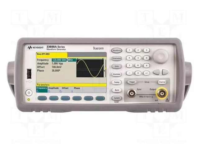 Generator: arbitrary, function; 120MHz; LCD TFT 4,3"; 480x272 KEYSIGHT 33621A