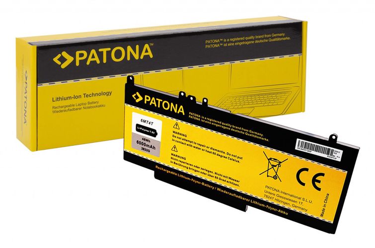 PATONA Battery f. DELL Latitude Serie E5470 14 14 5000 14 5000 Serie-E5470 14-E5470 Serie 6MT4T 7.6V, PATONA 2832 4055655208246