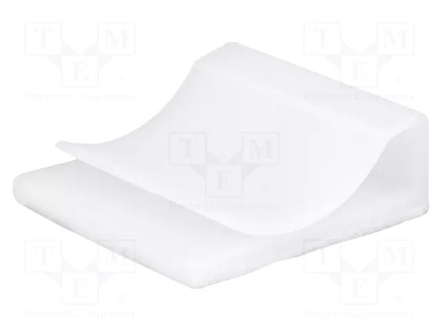 Self-adhesive cable holder; polyamide; natural; Cable P-clips FIX&FASTEN FIX-FCN-25