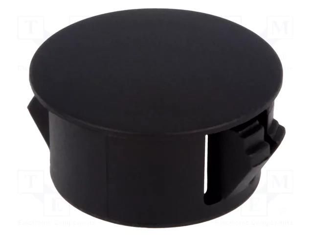 Stopper; H: 10.3mm; Wall thick: 3.3mm; black; polyamide; UL94V-2 FIX&FASTEN FIX-M17