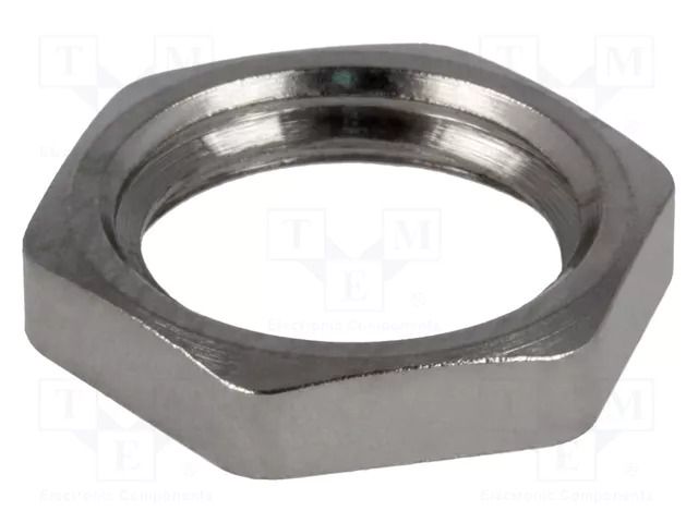 Nut; M16; brass; 19mm; Pitch: 1.5; Plating: nickel HELUKABEL HELU-90176