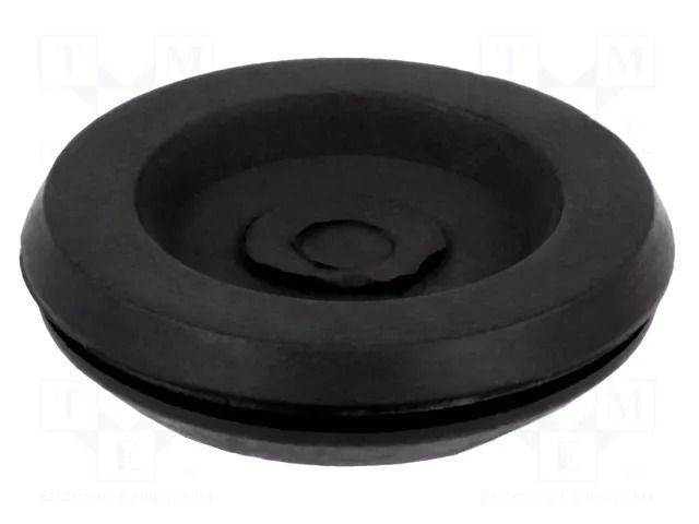 Grommet; with bulkhead; Ømount.hole: 12.2mm; Øhole: 9mm; black TRELLEBORG T-GDM9
