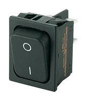 ROCKER SWITCH, DPST, 20A, 250VAC, BLACK 01832.3313-00