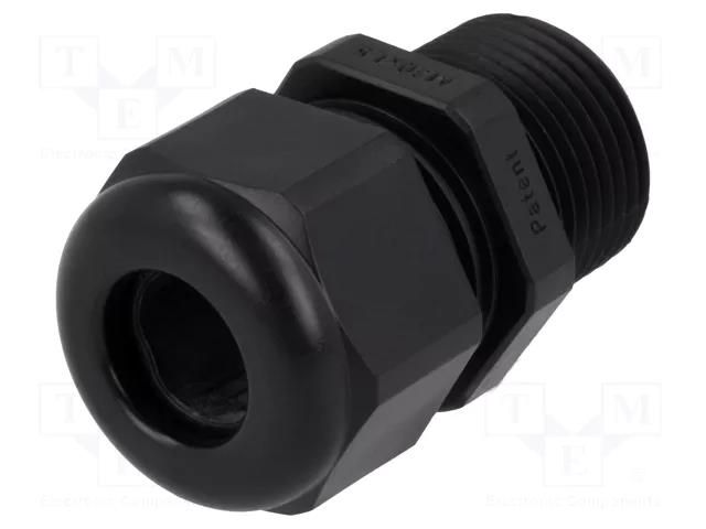 Cable gland; with long thread; M20; 1.5; IP68; polyamide; black HELUKABEL HELU-99850