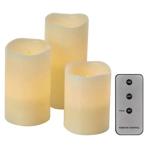 LED decoration – 3x wax candle, 3x 3x AAA, indoor, vintage, controller, EMOS DCCV07 8592920093702
