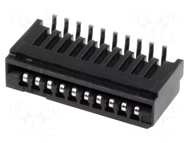 Connector: FFC/FPC; SMT; 50V; 0.5A; PIN: 10; 1mm; vertical; Non-ZIF JST 10FMN-BMT-A-TF