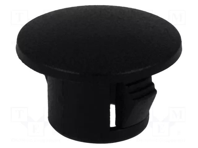 Stopper; H: 7mm; Wall thick: 0.8÷1.8mm; black; polyamide; UL94V-2 FIX&FASTEN FIX-M07