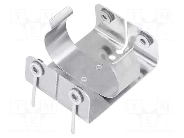 Holder; C,R14; Batt.no: 2; PCB,screw; aluminium KEYSTONE KEYS2225